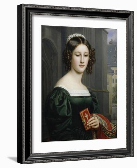 Portrait of Anna Hillmaier, 1829-Joseph Karl Stieler-Framed Giclee Print