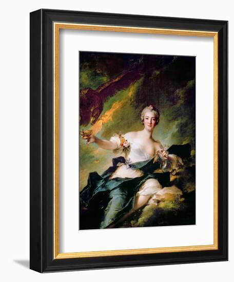 Portrait of Anne-Josèphe Bonnier De La Mosson, Duchesse De Chaulnes as Hebe-Jean-Marc Nattier-Framed Giclee Print