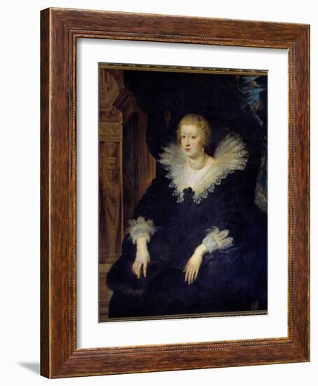 Portrait of Anne of Austria, Queen of France (1601-1666) Wife by Louis XIII (1601-1643) Painting By-Peter Paul Rubens-Framed Giclee Print