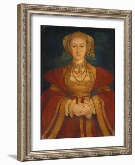 Portrait of Anne of Cleves, 1539-Hans Holbein the Younger-Framed Giclee Print