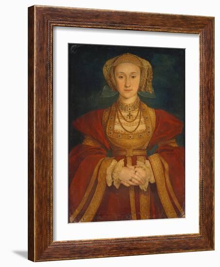 Portrait of Anne of Cleves, 1539-Hans Holbein the Younger-Framed Giclee Print