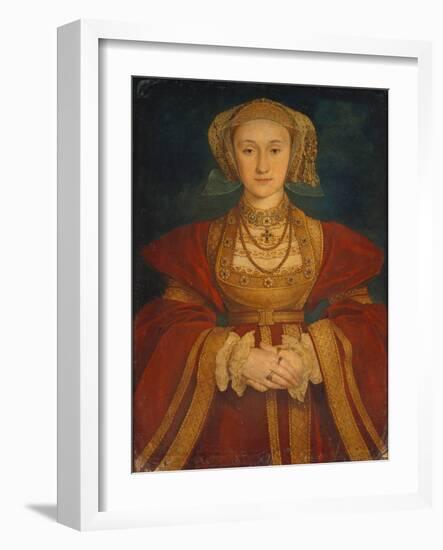 Portrait of Anne of Cleves, 1539-Hans Holbein the Younger-Framed Giclee Print