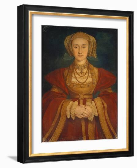 Portrait of Anne of Cleves, 1539-Hans Holbein the Younger-Framed Giclee Print