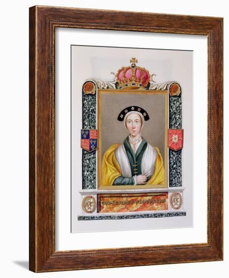 Portrait of Anne of Cleves 4th Queen of Henry VIII from "Memoirs of the Court of Queen Elizabeth"-Sarah Countess Of Essex-Framed Giclee Print