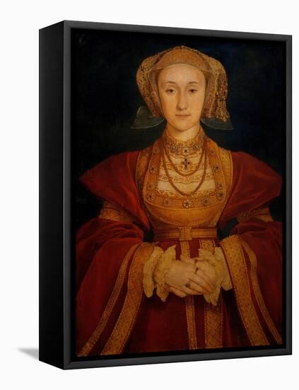 Portrait of Anne of Cleves-Hans Holbein the Younger-Framed Premier Image Canvas