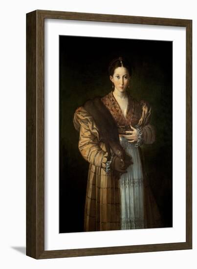 Portrait of Antea La Bella, 1535-37-Parmigianino-Framed Giclee Print