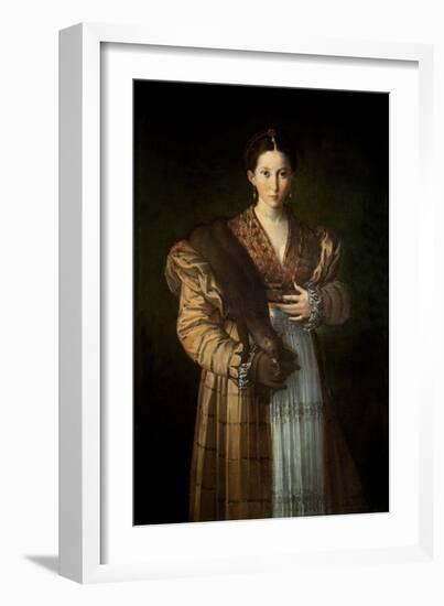 Portrait of Antea La Bella, 1535-37-Parmigianino-Framed Giclee Print