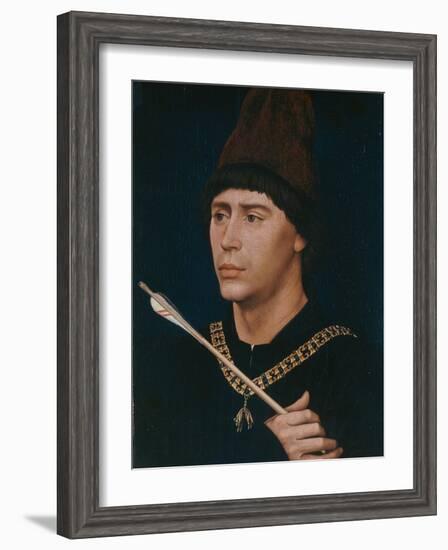 Portrait of Antoine, Bastard of Burgundy, about 1456-Rogier van der Weyden-Framed Giclee Print