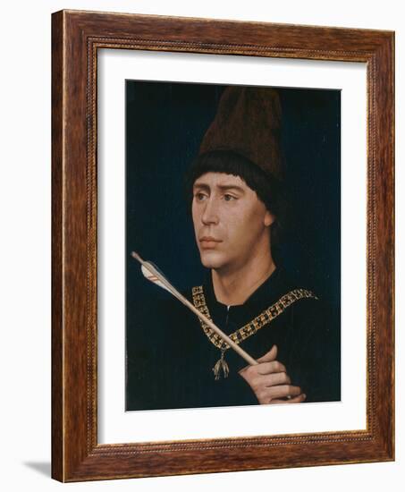 Portrait of Antoine, Bastard of Burgundy, about 1456-Rogier van der Weyden-Framed Giclee Print