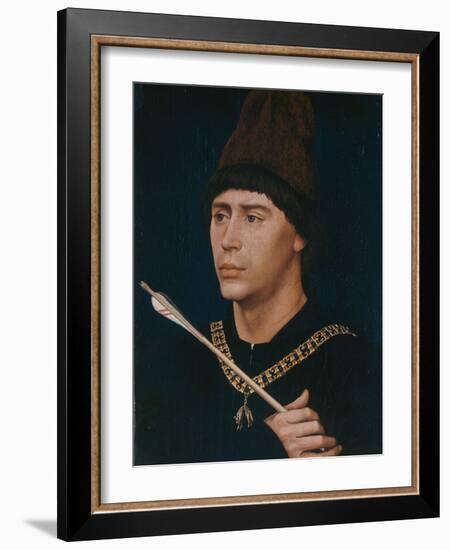 Portrait of Antoine, Bastard of Burgundy, about 1456-Rogier van der Weyden-Framed Giclee Print