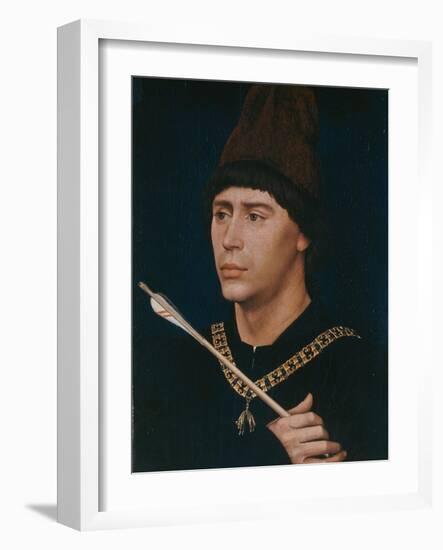 Portrait of Antoine, Bastard of Burgundy, about 1456-Rogier van der Weyden-Framed Giclee Print