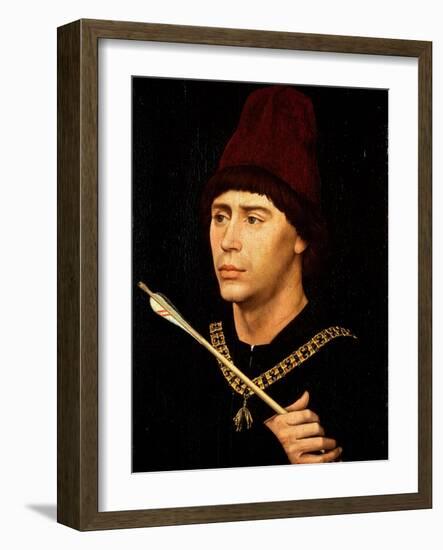 Portrait of Antoine De Bourgogne-Rogier van der Weyden-Framed Giclee Print