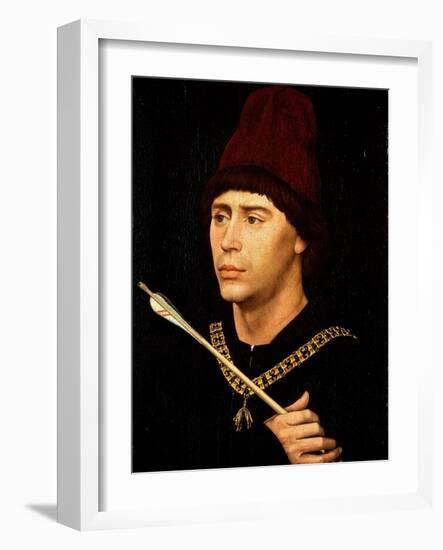Portrait of Antoine De Bourgogne-Rogier van der Weyden-Framed Giclee Print