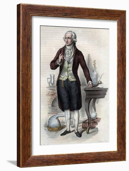 Portrait of Antoine Laurent de Lavoisier (1743-1794), French chemist-French School-Framed Giclee Print