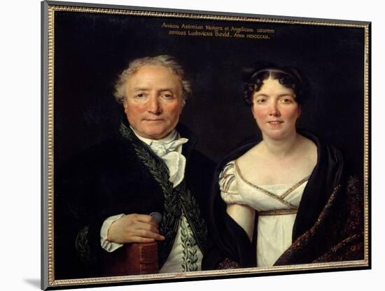 Portrait of Antoine Mongez (1747-1835) Archeologist and His Wife Angelique (1775-1855) Painter Anto-Jacques Louis David-Mounted Giclee Print