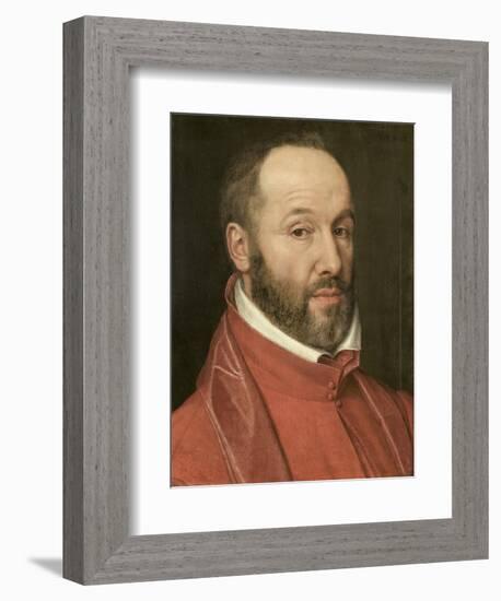 Portrait of Antoine Perrenot, Cardinal De Granvelle, Minister to Charles V and Philip II-null-Framed Art Print