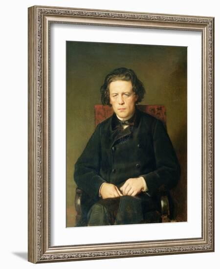 Portrait of Anton Rubinstein 1870-Vasili Grigorevich Perov-Framed Giclee Print