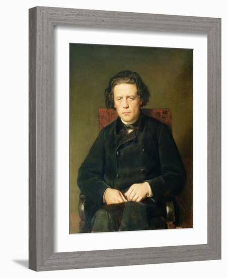 Portrait of Anton Rubinstein 1870-Vasili Grigorevich Perov-Framed Giclee Print