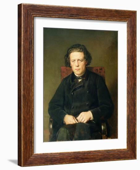 Portrait of Anton Rubinstein 1870-Vasili Grigorevich Perov-Framed Giclee Print