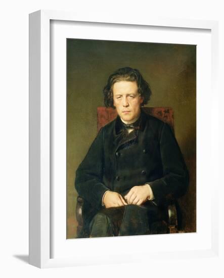 Portrait of Anton Rubinstein 1870-Vasili Grigorevich Perov-Framed Giclee Print