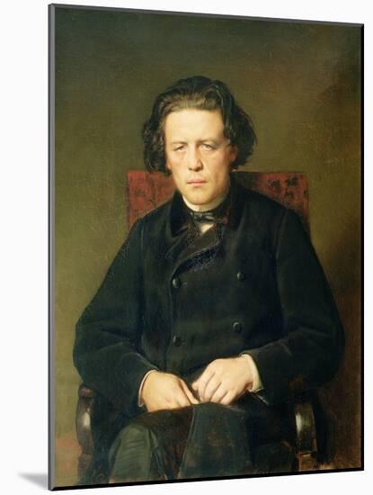 Portrait of Anton Rubinstein 1870-Vasili Grigorevich Perov-Mounted Giclee Print