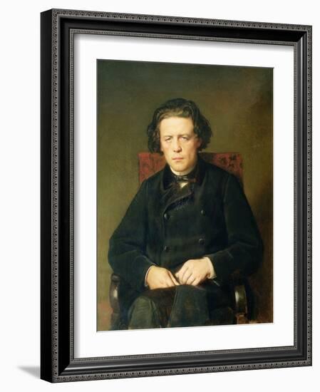 Portrait of Anton Rubinstein 1870-Vasili Grigorevich Perov-Framed Giclee Print