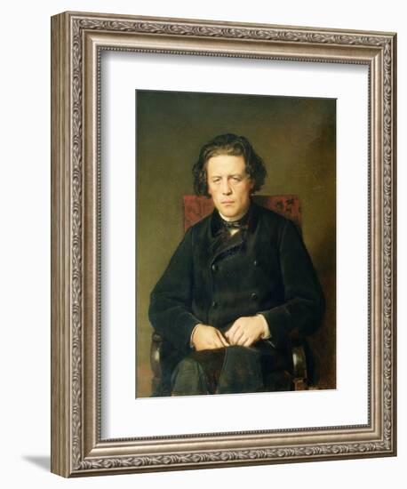 Portrait of Anton Rubinstein 1870-Vasili Grigorevich Perov-Framed Giclee Print