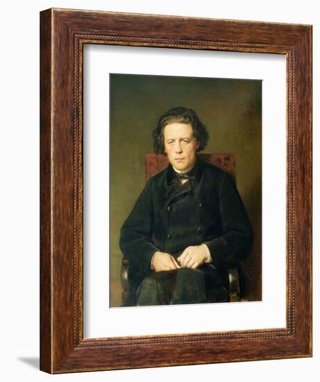 Portrait of Anton Rubinstein 1870-Vasili Grigorevich Perov-Framed Giclee Print