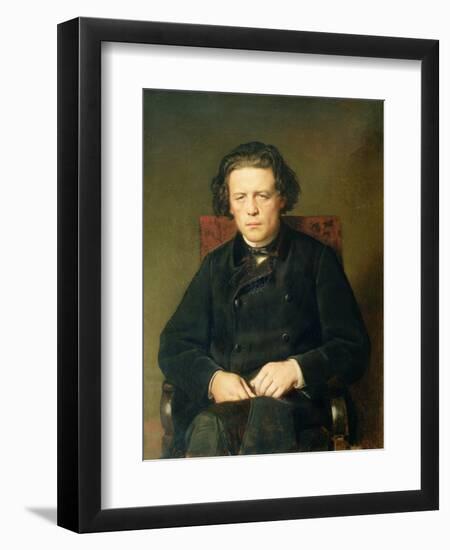 Portrait of Anton Rubinstein 1870-Vasili Grigorevich Perov-Framed Giclee Print