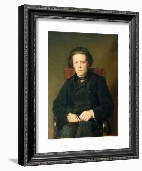 Portrait of Anton Rubinstein 1870-Vasili Grigorevich Perov-Framed Giclee Print