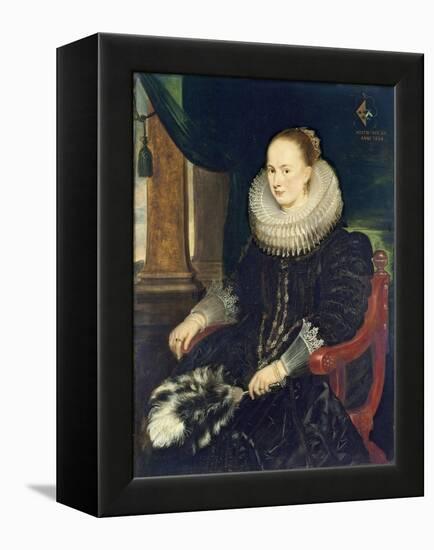 Portrait of Antonia Canis-Cornelis de Vos-Framed Premier Image Canvas