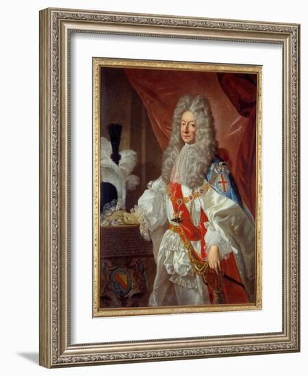 Portrait of Antonin Nompar De Caumont, Duke of Lauzun (1633-1723) Marechal of France and Spousal Of-Pierre Mignard-Framed Giclee Print