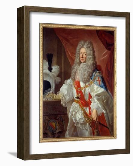 Portrait of Antonin Nompar De Caumont, Duke of Lauzun (1633-1723) Marechal of France and Spousal Of-Pierre Mignard-Framed Giclee Print