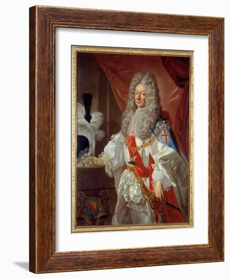 Portrait of Antonin Nompar De Caumont, Duke of Lauzun (1633-1723) Marechal of France and Spousal Of-Pierre Mignard-Framed Giclee Print