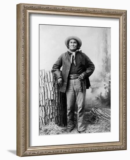 Portrait of Apache Leader Geronimo-null-Framed Photographic Print