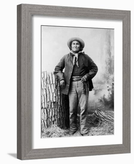 Portrait of Apache Leader Geronimo-null-Framed Photographic Print