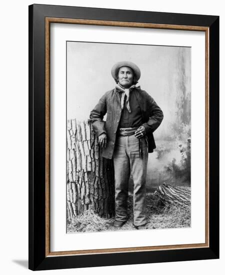 Portrait of Apache Leader Geronimo-null-Framed Photographic Print