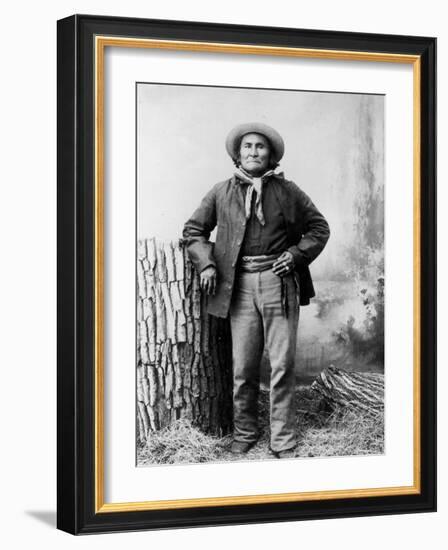 Portrait of Apache Leader Geronimo-null-Framed Photographic Print