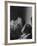 Portrait of Architect Mies Van Der Rohe Exhaling Smoke-Frank Scherschel-Framed Premium Photographic Print
