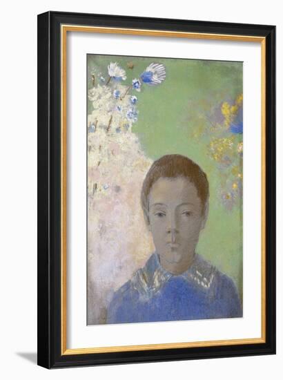 Portrait of Ari Redon, C.1898-Odilon Redon-Framed Giclee Print