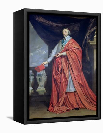 Portrait of Armand-Jean Du Plessis, Cardinal Richelieu-Philippe De Champaigne-Framed Premier Image Canvas