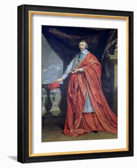 Portrait of Armand-Jean Du Plessis, Cardinal Richelieu-Philippe De Champaigne-Framed Giclee Print