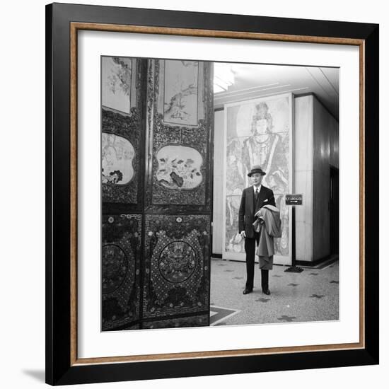 Portrait of Art Dealer C.T. Loo (Ching Tsai Loo, 1880-1957) a Specialist in Chinese Artworks, 1950-Nina Leen-Framed Photographic Print