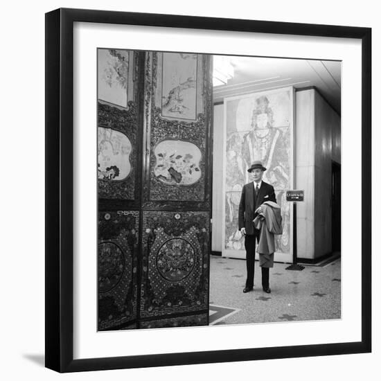 Portrait of Art Dealer C.T. Loo (Ching Tsai Loo, 1880-1957) a Specialist in Chinese Artworks, 1950-Nina Leen-Framed Photographic Print