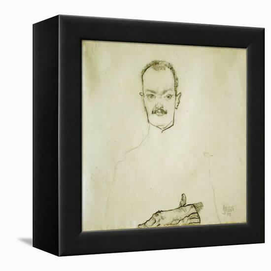 Portrait of Arthur Roessler, 1910-Egon Schiele-Framed Premier Image Canvas