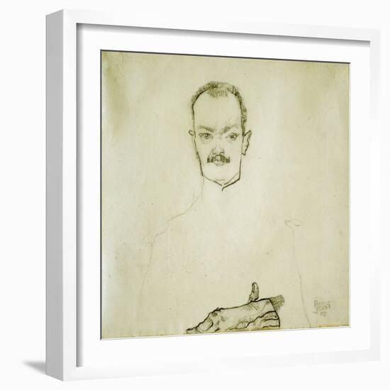 Portrait of Arthur Roessler, 1910-Egon Schiele-Framed Giclee Print
