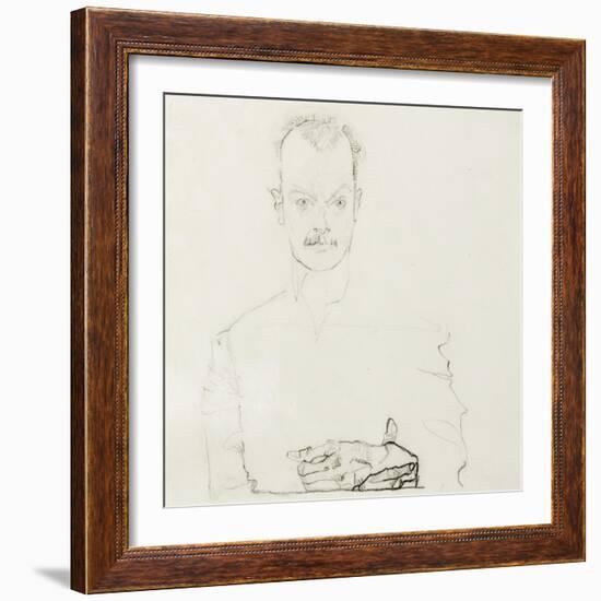 Portrait of Arthur Roessler, 1910-Egon Schiele-Framed Giclee Print