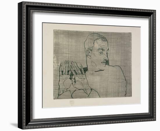 Portrait of Arthur Roessler, 1914-Egon Schiele-Framed Giclee Print