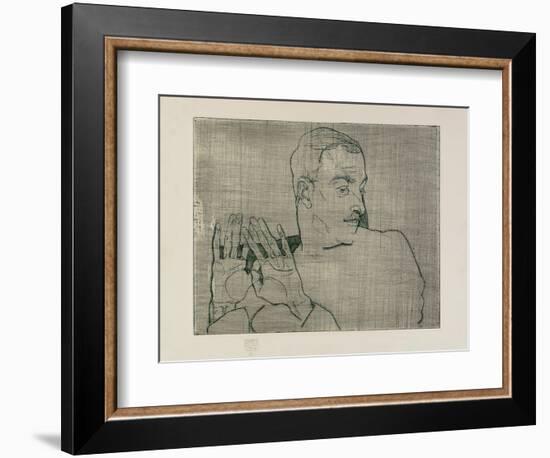 Portrait of Arthur Roessler, 1914-Egon Schiele-Framed Giclee Print