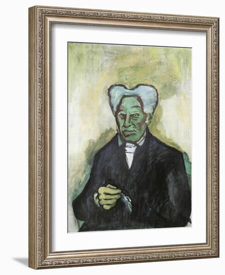 Portrait of Arthur Schopenhauer (1788-1860)-Bohumil Kubista-Framed Giclee Print